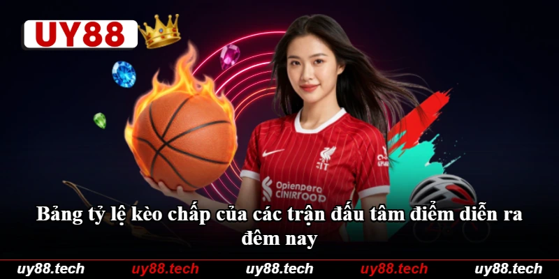 Bảng tỷ lệ kèo chấp của các trận đấu tâm điểm diễn ra đêm nay